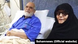 Photo Released by Mehdi karroubi's family on twitter shows him in hospital after cardiac surgery on August 2017.