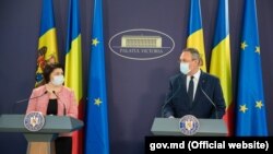 Premierul Natalia Gavrilița și premierul român Nicolae Ciucă, București, 9 decembrie 2021. 