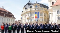 Șefi de state și de guverne la reuniunea de la Sibiu. 9 mai 2019. Până la 1 iulie România deține președinția rotativă a UE