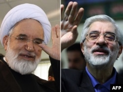 Mehdi Karrubi (left) and Mir Hossein Musavi are still under house arrest.