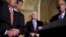U.S. Senate Republican leaders, including John McCain (center) and Senate Majority Leader Mitch McConnell (right)
