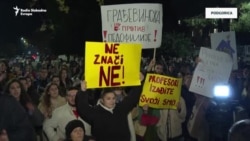 Protest ispred podgoričke gimnazije: Ne seksualnom uznemiravanju u školi!