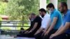 North Macedonia: People pray in Mustafa Pasha Mosque in Skopje. 12 may, 2020. 