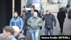 Optuženi pripadnici Žandarmerije dolaze na sud, fotoarhiv