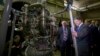 Ukrainian President Petro Poroshenko (front right) on a visit to the Yuzhmash missile factory in 2014. 