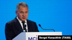 Министр обороны РФ Сергей Шойгу на Московской конференции по международной безопасности