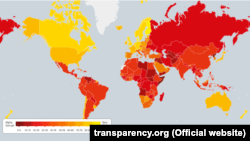 Карта восприятия коррупции Transparency International 