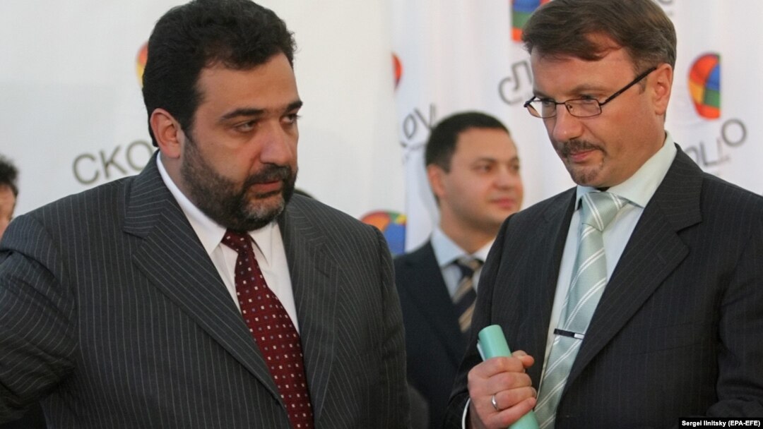 Rusiya Sberbankının direktorlar şurasının sədri German Gref (sağda) və Vardanyan
