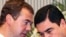 Turkmenistan -- President Gurbanguly Berdymukhamedow (R) and his Russian counterpart Dmitry Medvedev in Turkmenbashi, 13Sep2009