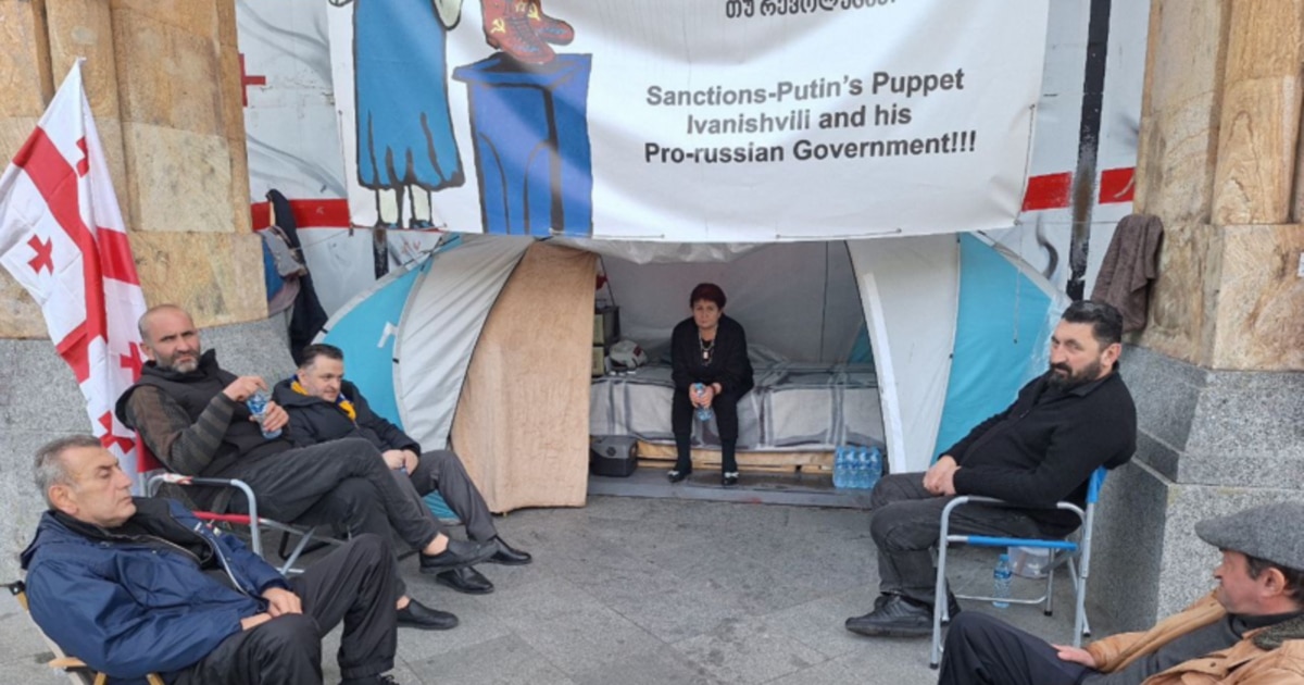 პოლიტიკოსმა გედევან ფოფხაძემ პროტესტის მონაწილეებთან ერთად შიმშილობა გამოაცხადა