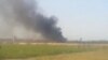 Smoke rising in Sheyban Prison in Ahvaz during unrest. April 1, 2020