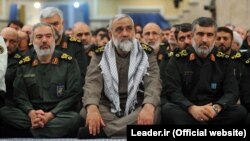 Iran -- Top IRGC commanders (L2R): Ali Fadavi, Mohammadreza Naghdi, and AmirAli Hajizadeh in a meeting of IRGC commander with Iran's Supreme Leader Ali Khamenei, undated.