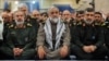 Iran -- Top IRGC commanders (L2R): Ali Fadavi, Mohammadreza Naghdi, and AmirAli Hajizadeh in a meeting of IRGC commander with Iran's Supreme Leader Ali Khamenei, undated.