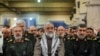 Iran -- Top IRGC commanders (L2R): Ali Fadavi, Mohammadreza Naghdi, and AmirAli Hajizadeh in a meeting of IRGC commander with Iran's Supreme Leader Ali Khamenei, undated.