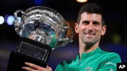 Novak Djokovic defeated Russia's Daniil Medvedev in the men's singles final at the Australian Open on February 21, 2021.