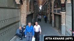 Shops closed at the old Grand Bazaar in Tehran on June 25, 2018.