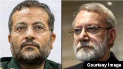 له ښي خوا لاریجاني او غلامرضا سلیماني