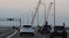 Автомобильное движение на Керченском мосту, май 2018 года
