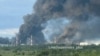 Smoke rises after an explosion in Russia's Saratov region on May 31. 