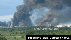 Dim se diže nakon eksplozije u Saratovskoj oblasti Rusije 31. maja.