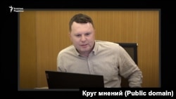 ვიქტორ ვასილიევი, რომელიც ალმატიში პრორუსულ კონფერენციას უძღვებოდა.