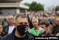 Сяргей Ціханоўскі на сустрэчы з людзьмі ў 2020 годзе. Архіўнае фота
