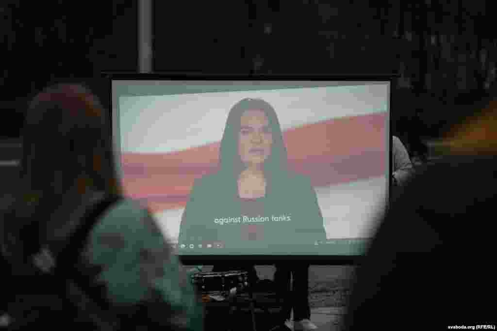 Сьвятлана Ціханоўская з відэазваротам