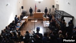 Armenia - The trial of Valery Permyakov, a Russian soldier accused of murdering seven members of an Armenian family, Gyumri, 18Jan2016.