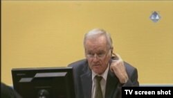 Ratko Mladić u sudnici 15. veljače 2013.