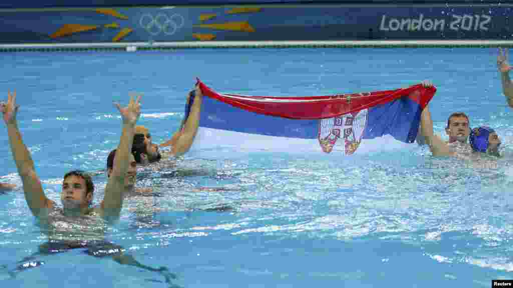 Veterpolisti Srbije osvojili su bronzu, London, 12. august 2012. Foto: REUTERS / Laszlo Balogh