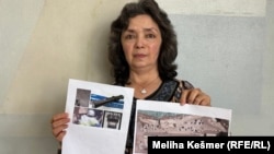 Qalbinur Sidiq shows the purported location of one of the internment camps in China where she worked.