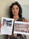 Qalbinur Sidiq shows the purported location of one of the internment camps in China where she worked.