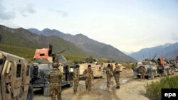 Afghan army soldiers in Kunar.