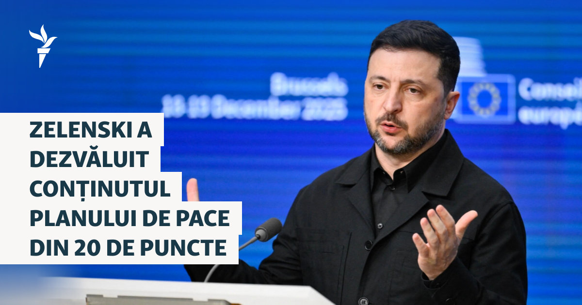 Zelenski a dezvăluit conținutul planului de pace din 20 de puncte