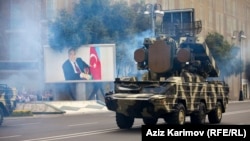 Azerbaijan -- A military parade in Baku , 26Jun2013.