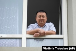 Serikzhan Bilash, a prominent activist who has campaigned for the release of ethnic Kazakhs in China, in Almaty in August 2019.