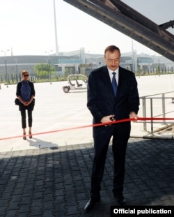 İlham Əliyev Baku Crystal Hall-un açılışı zamanı