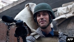 American freelance reporter James Foley in Aleppo, Syria in November 2012.