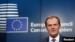 Donald Tusk na konferenciji za novinare u okviru samita