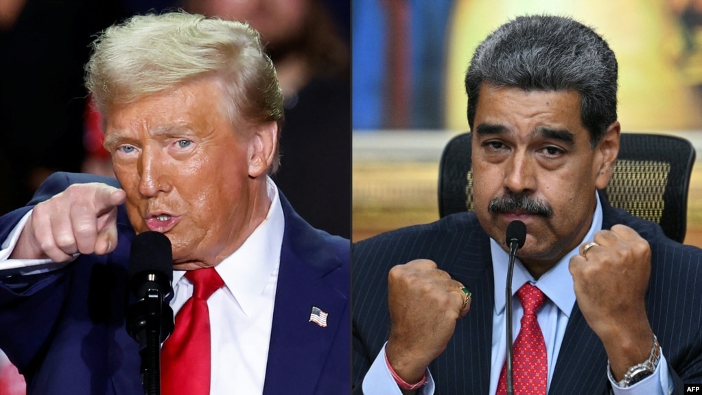 Комбіноване фото – президент США Дональд Трамп і лідер Венесуели Ніколас Мадуро (п)