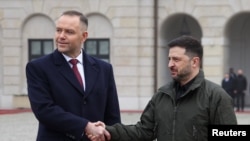 Президент України Володимир Зеленський та президент Польщі Кароль Навроцький. Варшава, Польща, 19 грудня 2025 року
