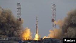 The Proton-M rocket, carrying the ExoMars 2016 spacecraft to Mars, blasted off from the Baikonur cosmodrome in March.