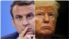 Combo Photo of Emmanuel Macron, President of France and Donald Trump, President of United States