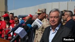 Guterres ispred prelaza Rafah, Egipat, 20. oktobra 2023.