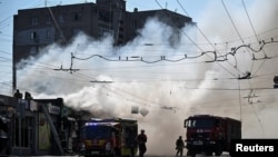 Urmările unui atac cu rachete rusești la Zaporijia.