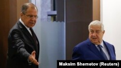 Сергей Лавров и Валид Муаллем, Сочи, 11 октября 2017 года.