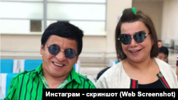 Юлдуз Усманова и юморист Обид Асомов. Фото из страницы Усмановой в Instagram'е.