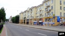 Центральная часть Донецка. 17 июля 2014 года.