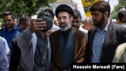 Mojtaba Khamenei attends a rally in Tehran to mark the annual Quds Day in May 2019.