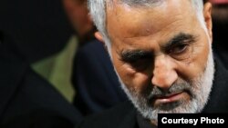 Iranian major general and the commander of Revolutionary Guard's Quds Force, Qassem Soleimani, undated.